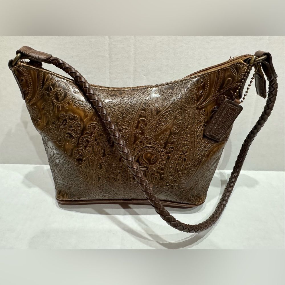 Vintage Relic By Fossil Tooled Embossed Paisley S… - image 1